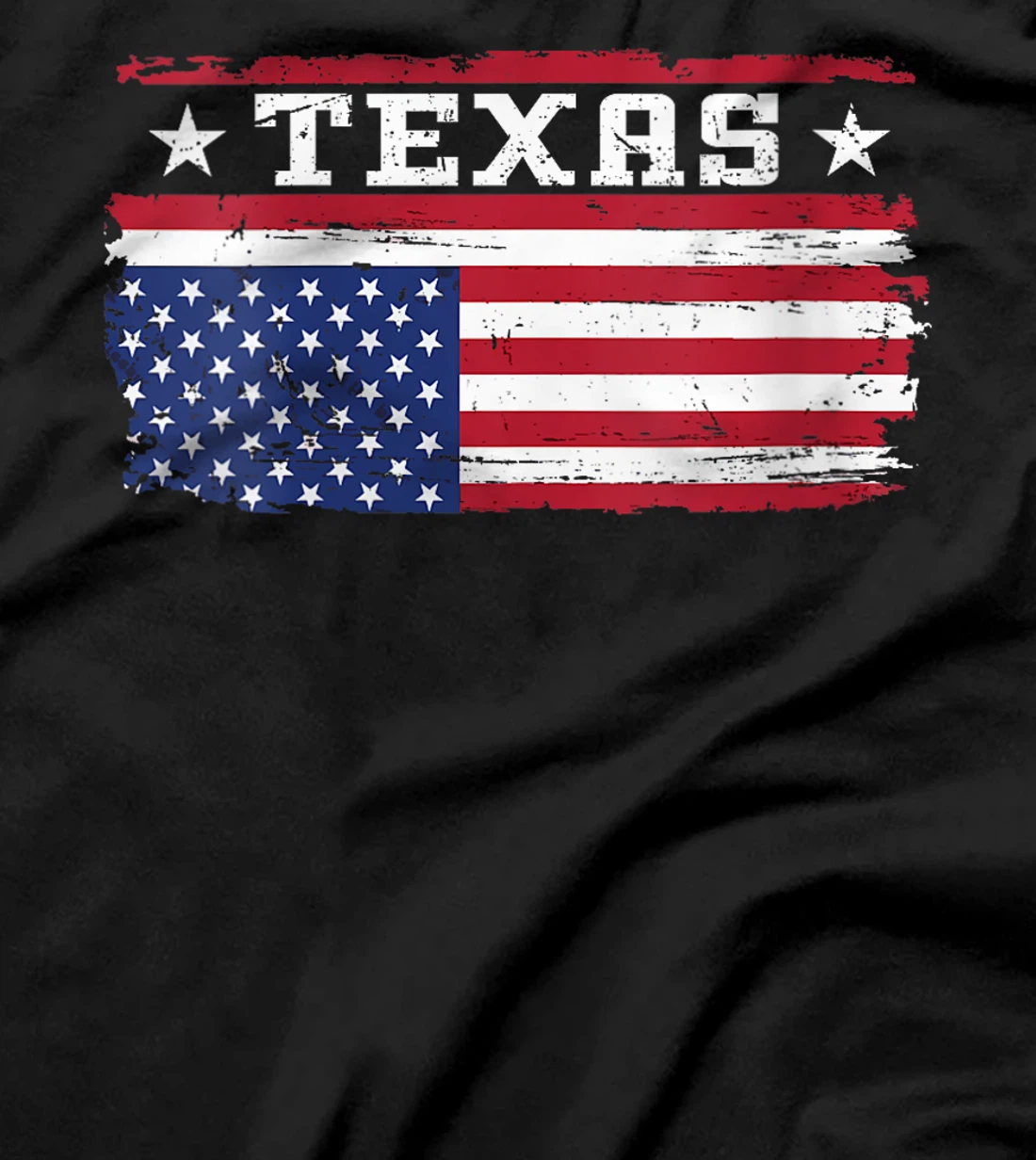 Womens Upside Down American Flag Texas Patriotic Distress T-Shirt