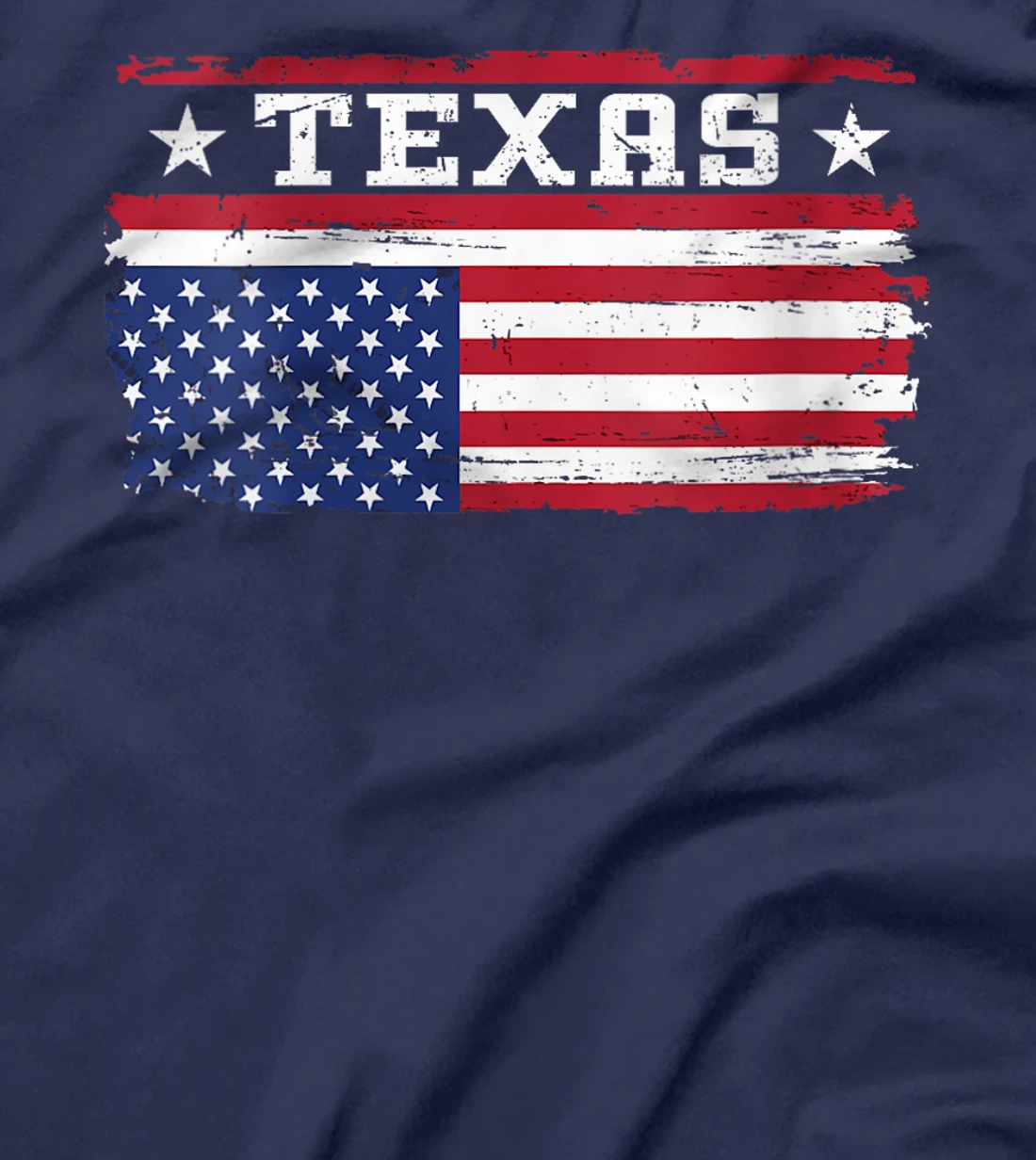 Womens Upside Down American Flag Texas Patriotic Distress T-Shirt