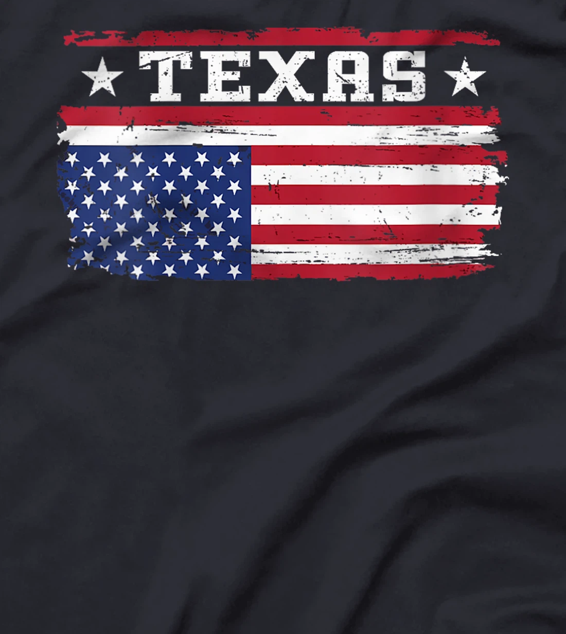 Womens Upside Down American Flag Texas Patriotic Distress T-Shirt