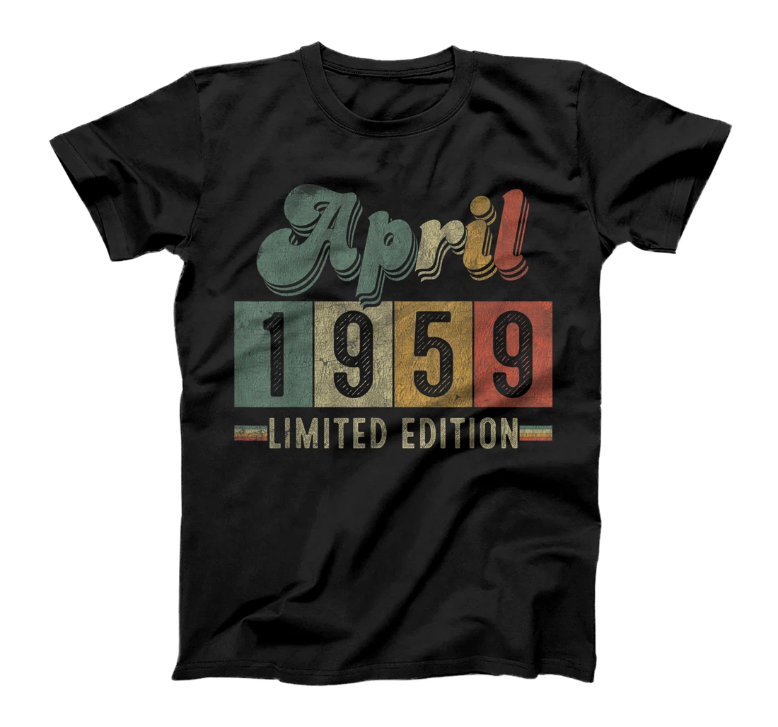 April 1959 62nd Birthday Vintage Limited Edition Men Women T-Shirt