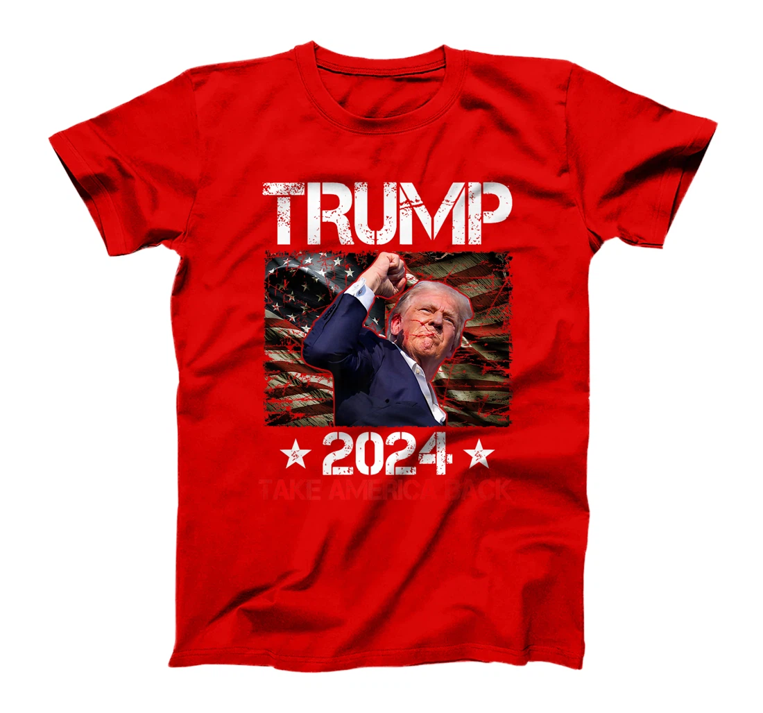 Trump Fist Pump Shot At Trump 2024 Trump Survives Rally Premium T-Shirt