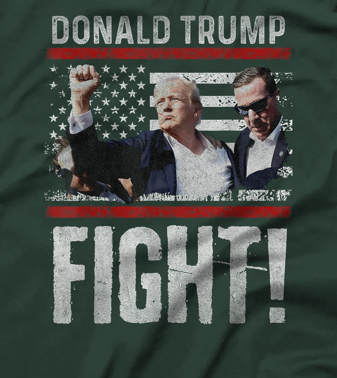 Donald Trump fist Shirt american flagTee Trump Fight T-Shirt