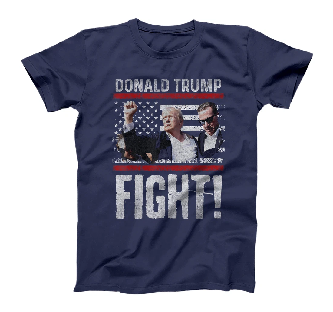 Donald Trump fist Shirt american flagTee Trump Fight T-Shirt