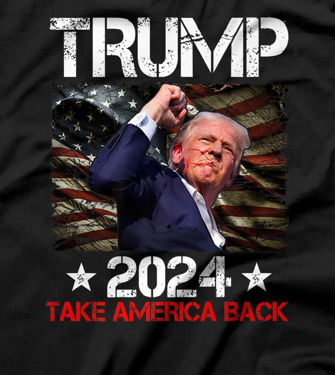 Trump Fist Pump Shot At Trump 2024 Trump Survives Rally Premium T-Shirt