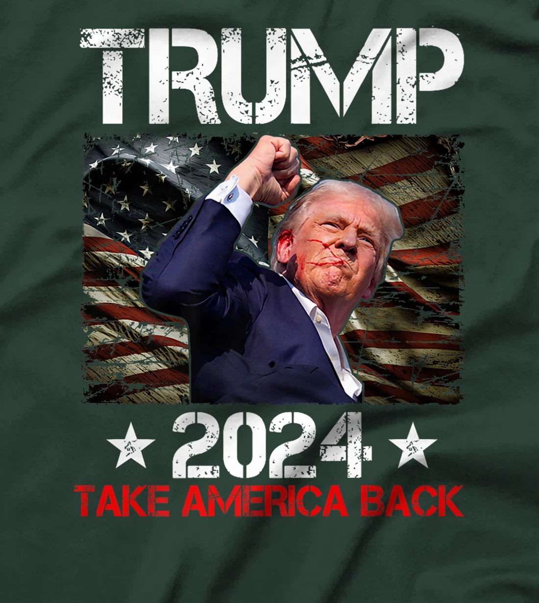 Trump Fist Pump Shot At Trump 2024 Trump Survives Rally Premium T-Shirt