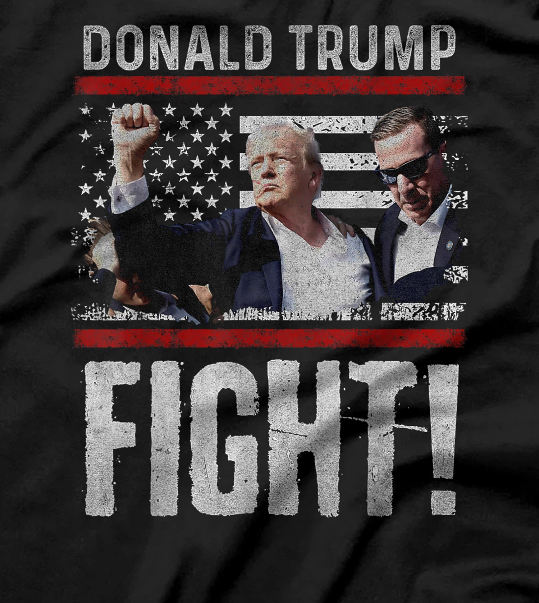 Donald Trump fist Shirt american flagTee Trump Fight T-Shirt