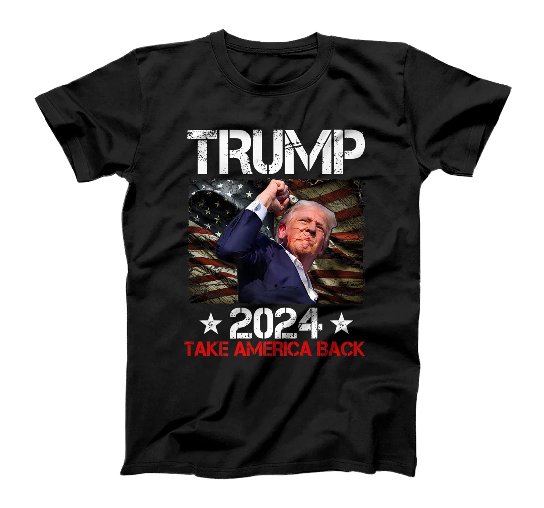 Trump Fist Pump Shot At Trump 2024 Trump Survives Rally Premium T-Shirt