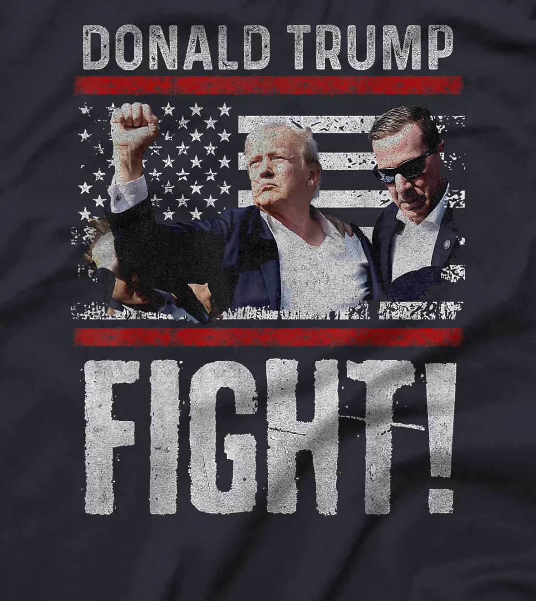 Donald Trump fist Shirt american flagTee Trump Fight T-Shirt