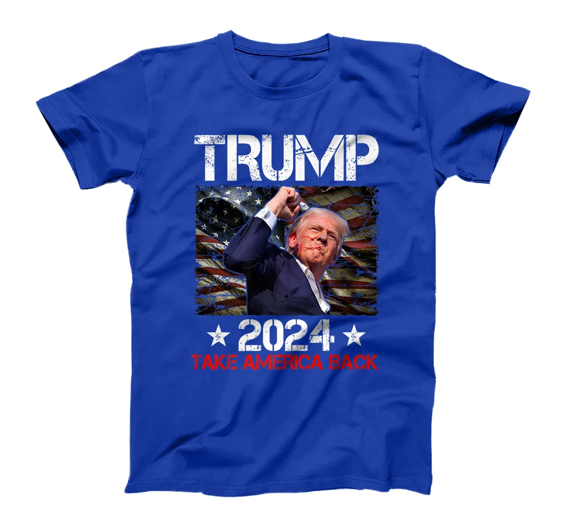 Trump Fist Pump Shot At Trump 2024 Trump Survives Rally Premium T-Shirt