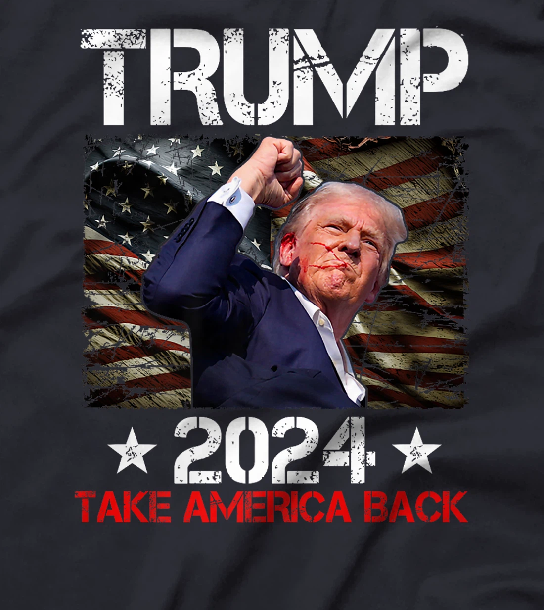 Trump Fist Pump Shot At Trump 2024 Trump Survives Rally Premium T-Shirt
