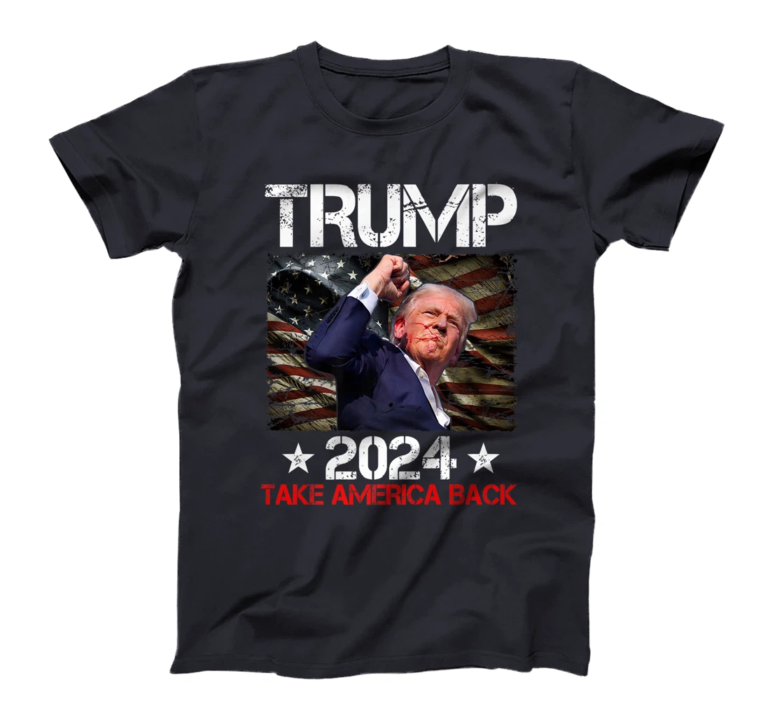 Trump Fist Pump Shot At Trump 2024 Trump Survives Rally Premium T-Shirt