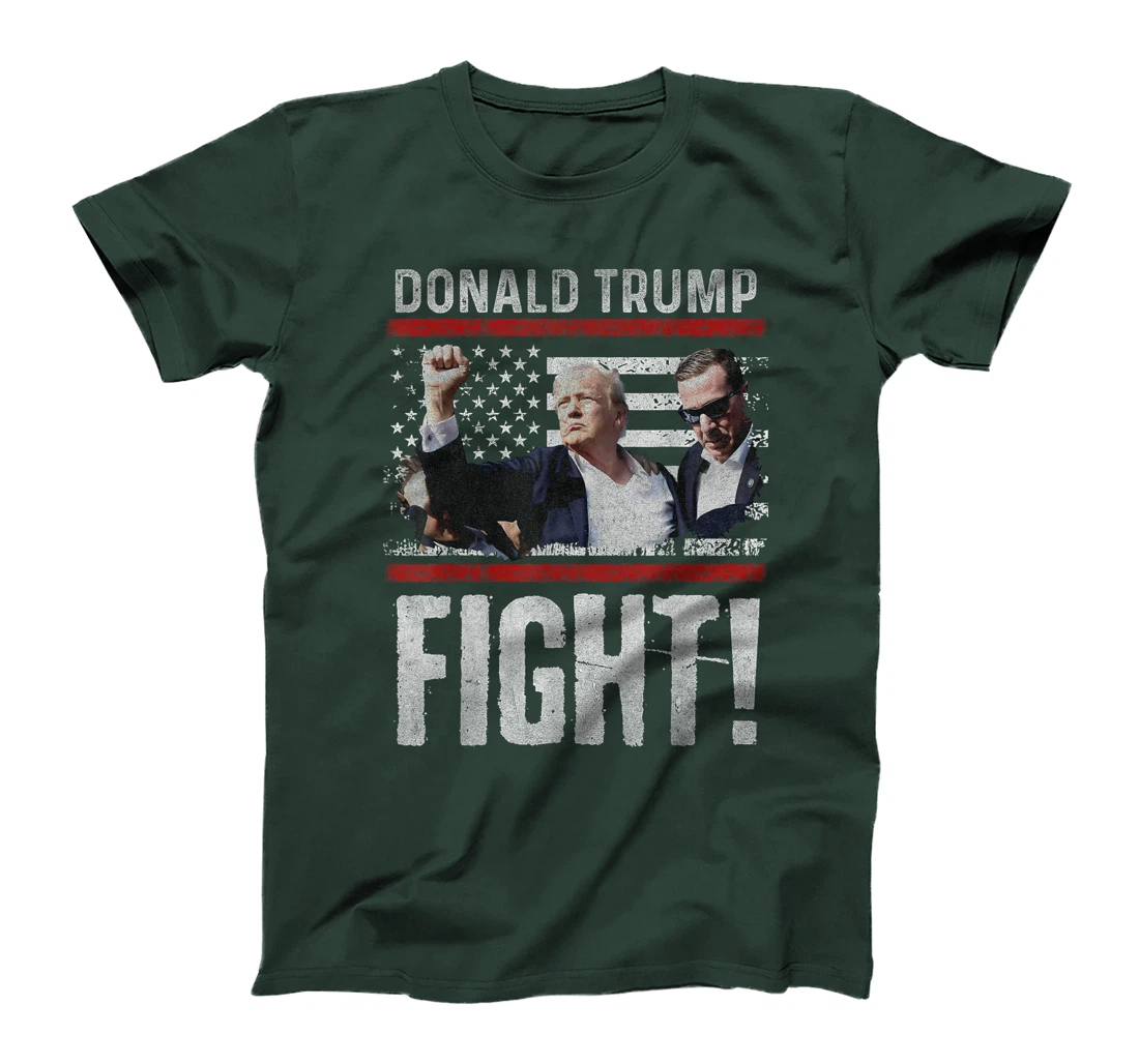Donald Trump fist Shirt american flagTee Trump Fight T-Shirt