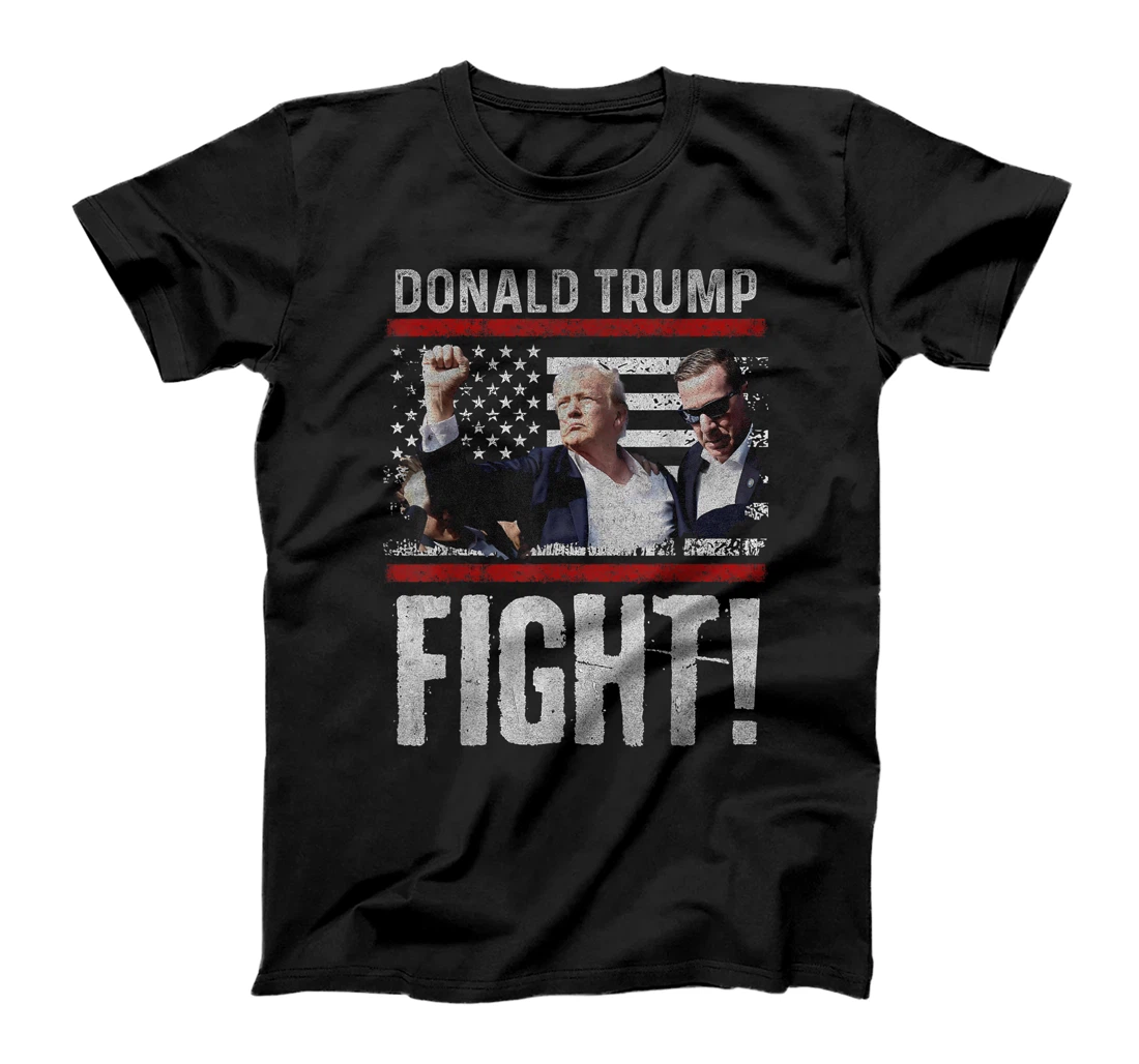 Donald Trump fist Shirt american flagTee Trump Fight T-Shirt