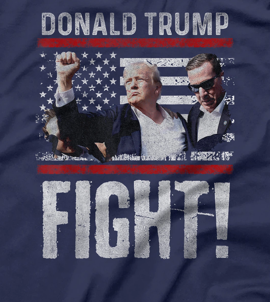 Donald Trump fist Shirt american flagTee Trump Fight T-Shirt