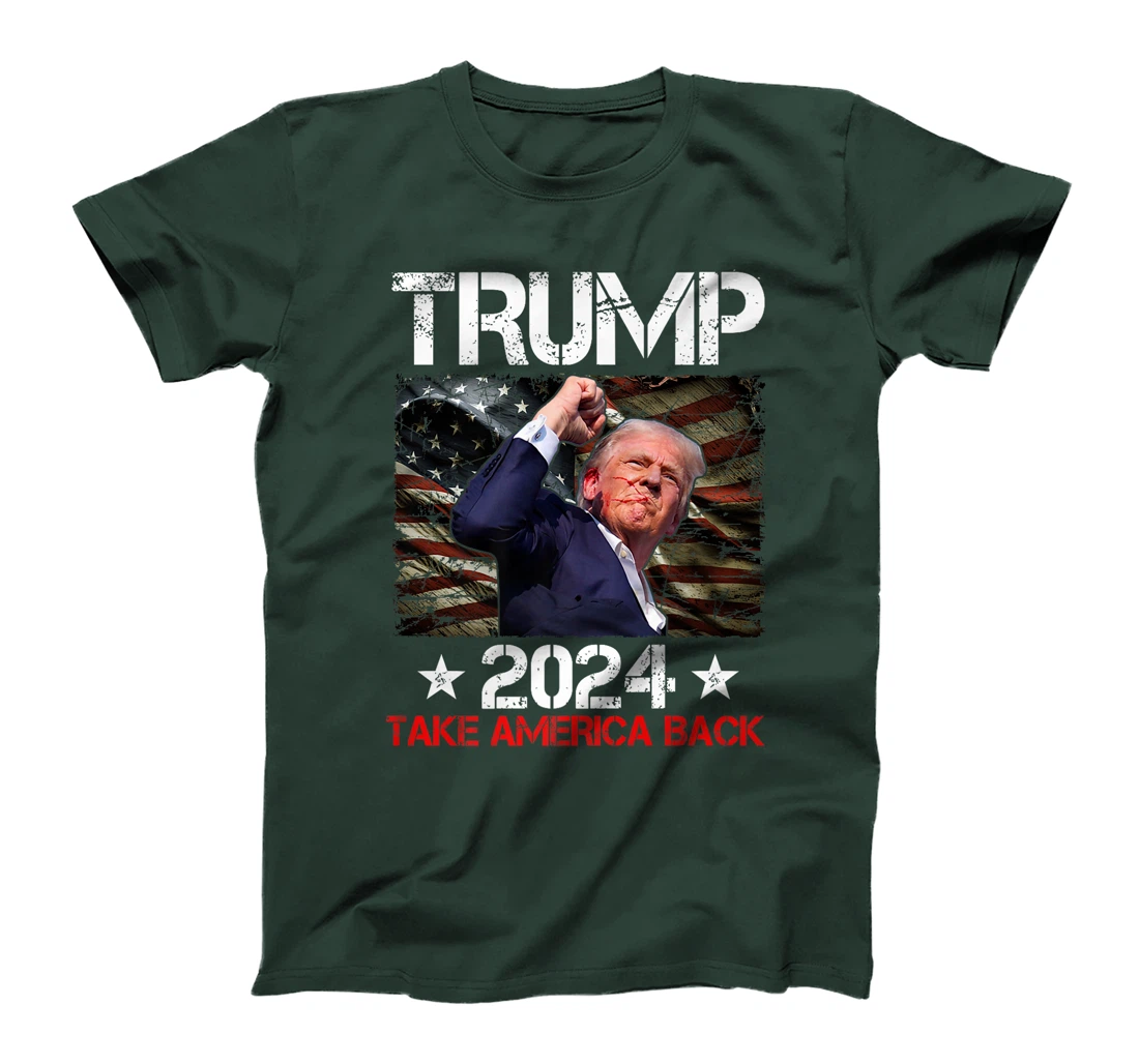 Trump Fist Pump Shot At Trump 2024 Trump Survives Rally Premium T-Shirt