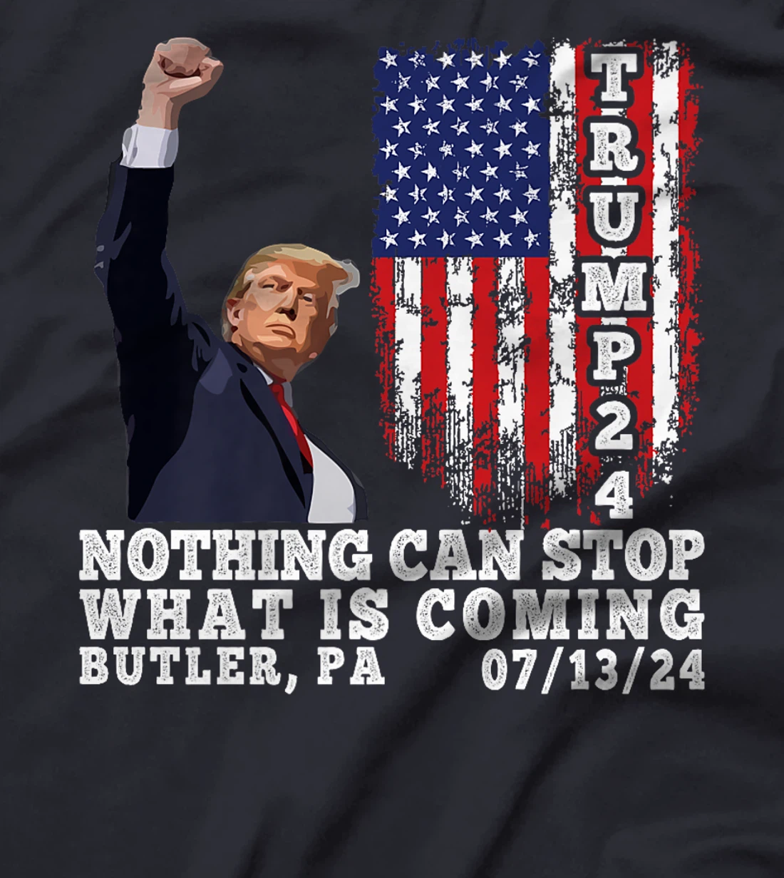 Trump Fight 2024 Butler Pennsylvania Assasination Attempt Premium T-Shirt