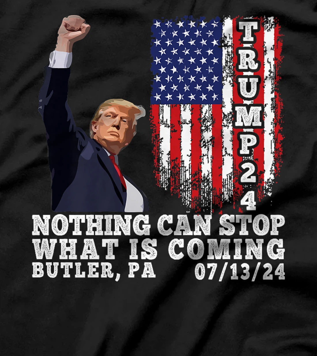 Trump Fight 2024 Butler Pennsylvania Assasination Attempt Premium T-Shirt