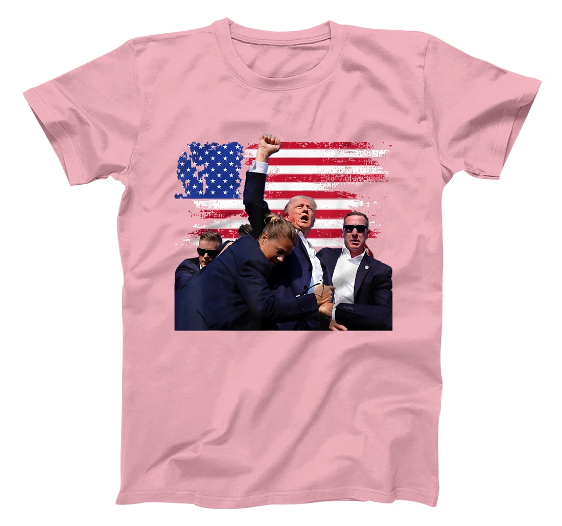 Donald Trump Fist Salute - USA Butler PA Patriot MAGA Flag T-Shirt