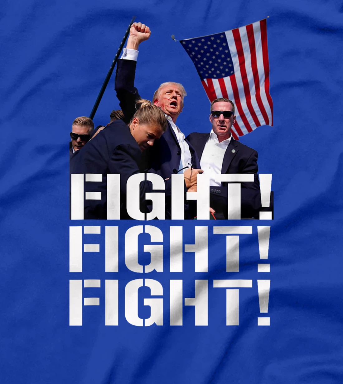 Womens Trump Fight Fight Fight, Trump Defiant, Trump Shot Fist Pump T-Shirt