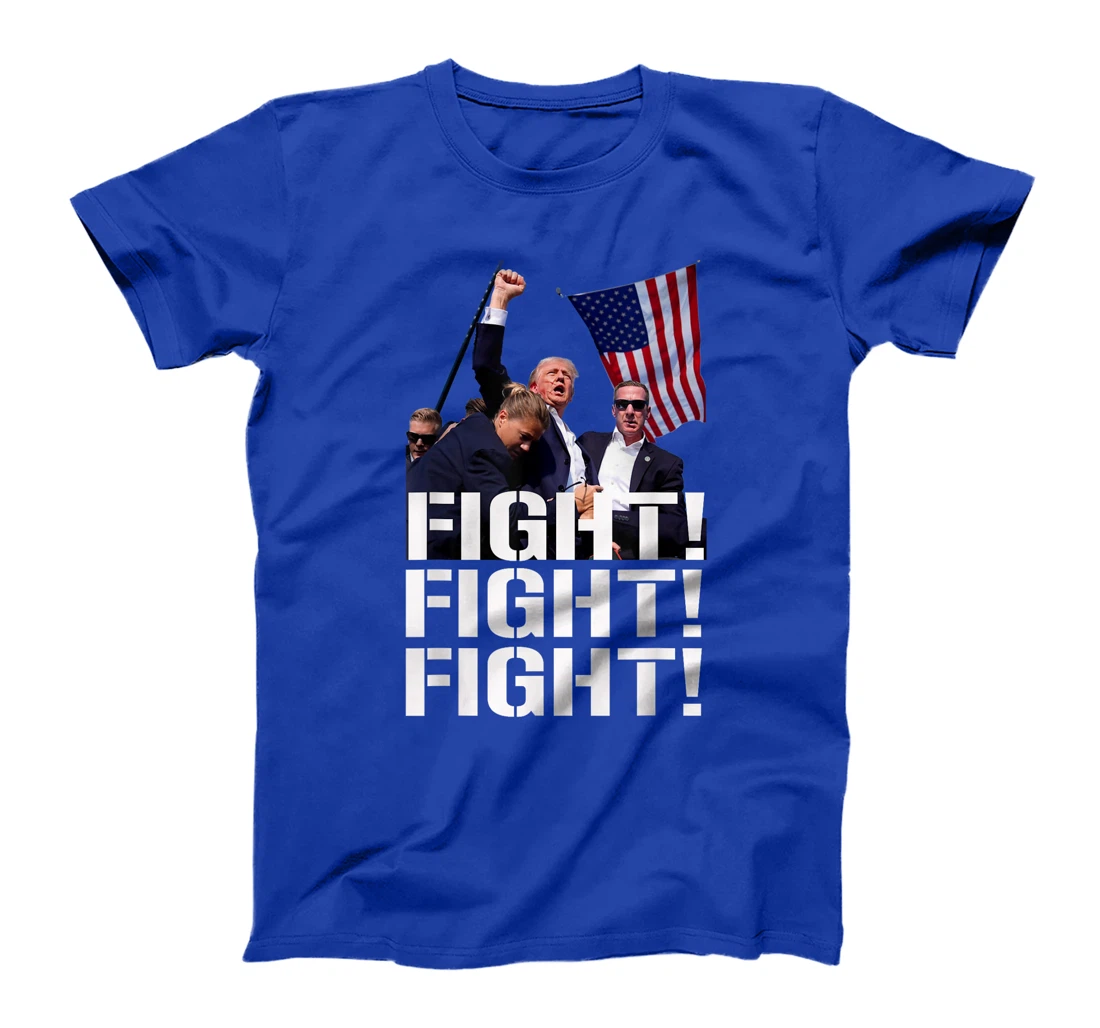 Womens Trump Fight Fight Fight, Trump Defiant, Trump Shot Fist Pump T-Shirt