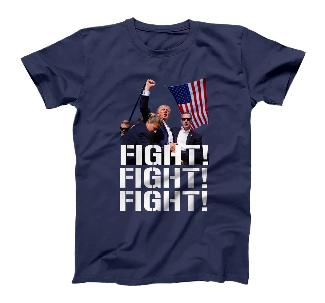 Womens Trump Fight Fight Fight, Trump Defiant, Trump Shot Fist Pump T-Shirt