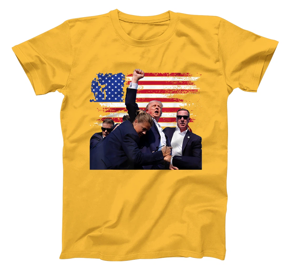 Donald Trump Fist Salute - USA Butler PA Patriot MAGA Flag T-Shirt