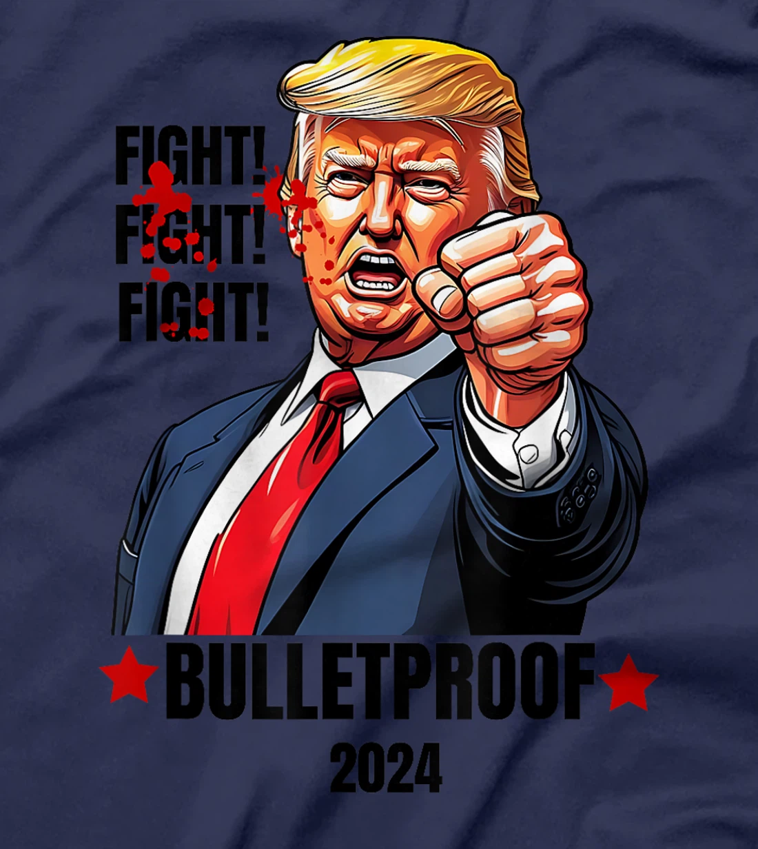 Trump Shot Bulletproof Bloody Ear Bleeding Butler PA Trump T-Shirt