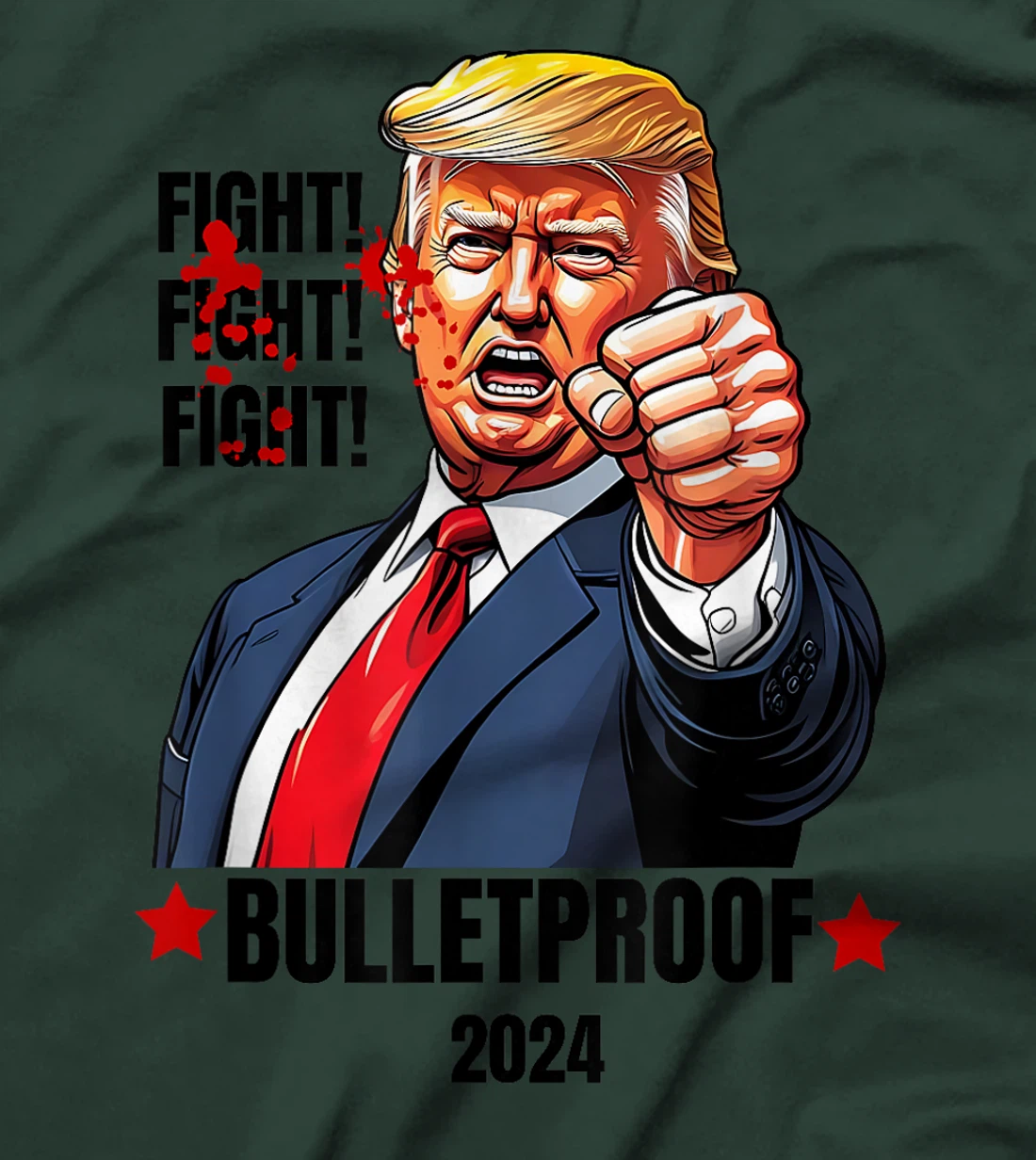 Trump Shot Bulletproof Bloody Ear Bleeding Butler PA Trump T-Shirt