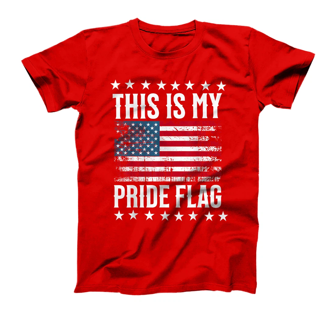 This Is My Pride Flag Trump 2024 American Flag 4th of July T-Shirt