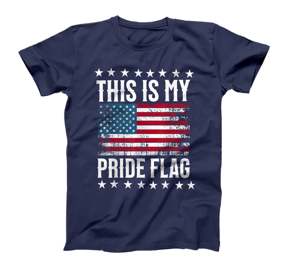 This Is My Pride Flag Trump 2024 American Flag 4th of July T-Shirt