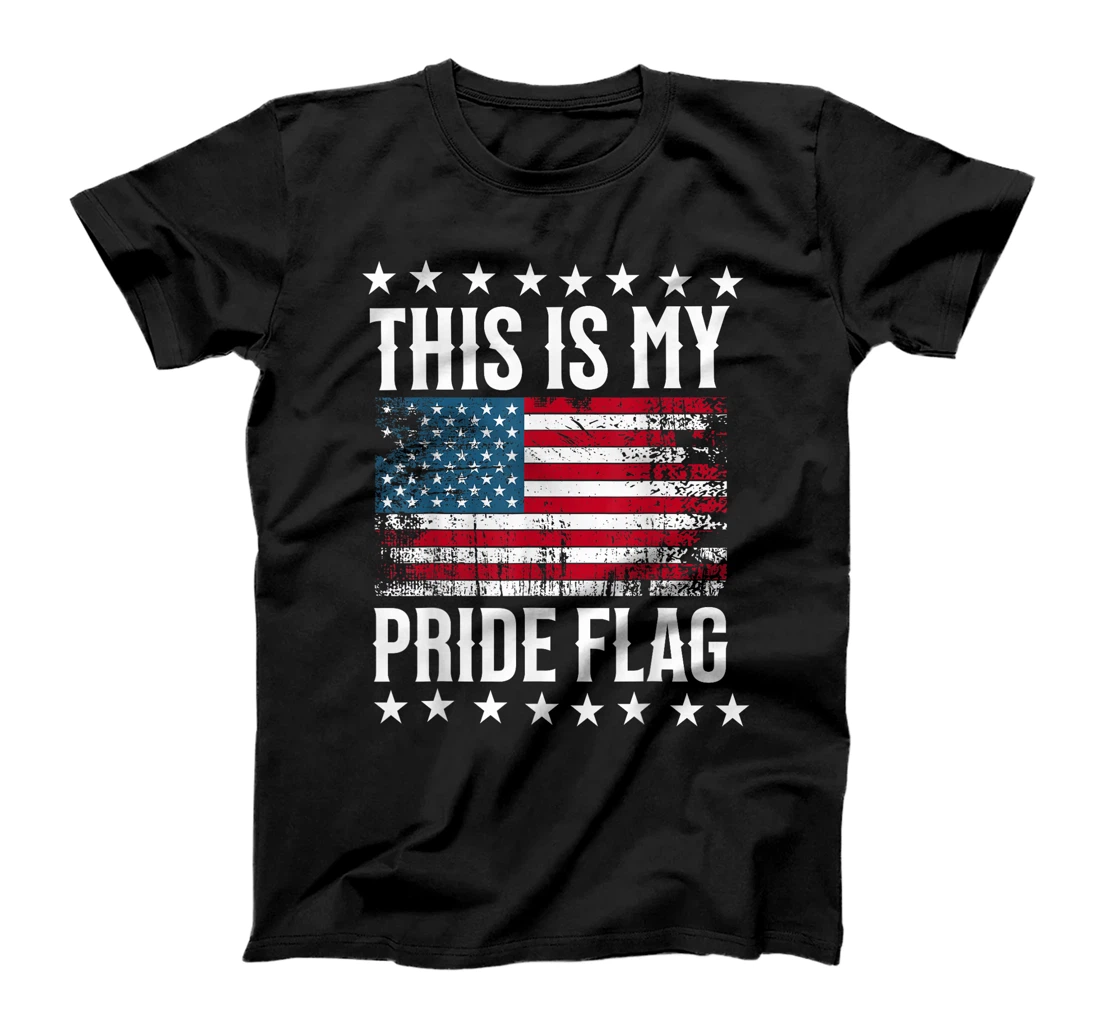 This Is My Pride Flag Trump 2024 American Flag 4th of July T-Shirt