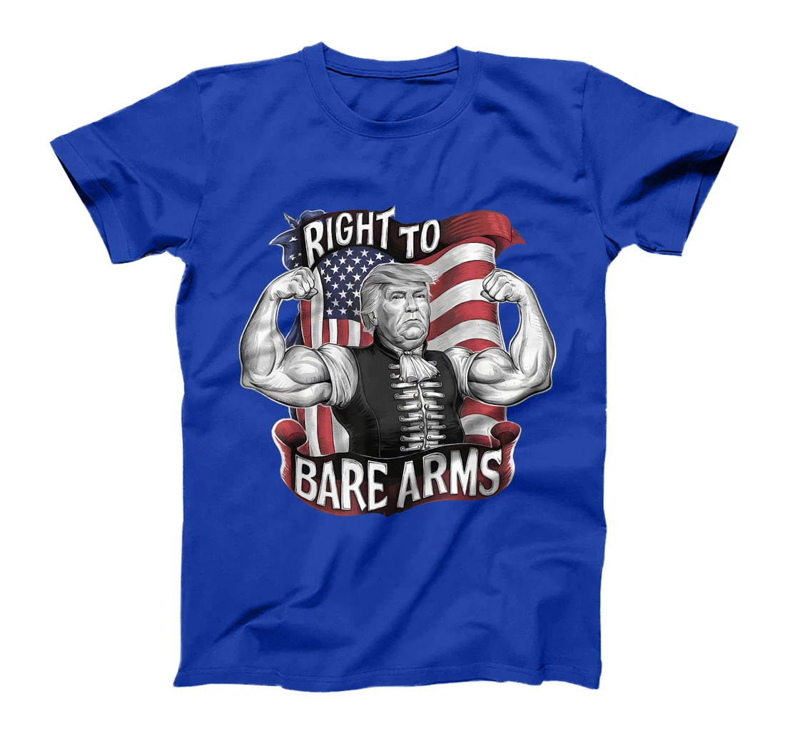 Gym Donald Trump Right To Bare Arms 4th of July USA Flag T-Shirt