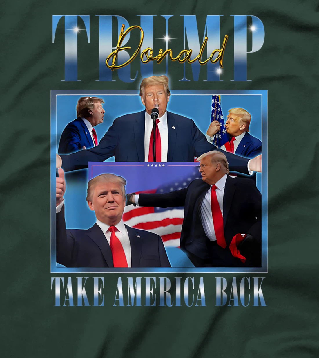 Donald Trump 2024 President Take America Back MAGA Bootleg T-Shirt