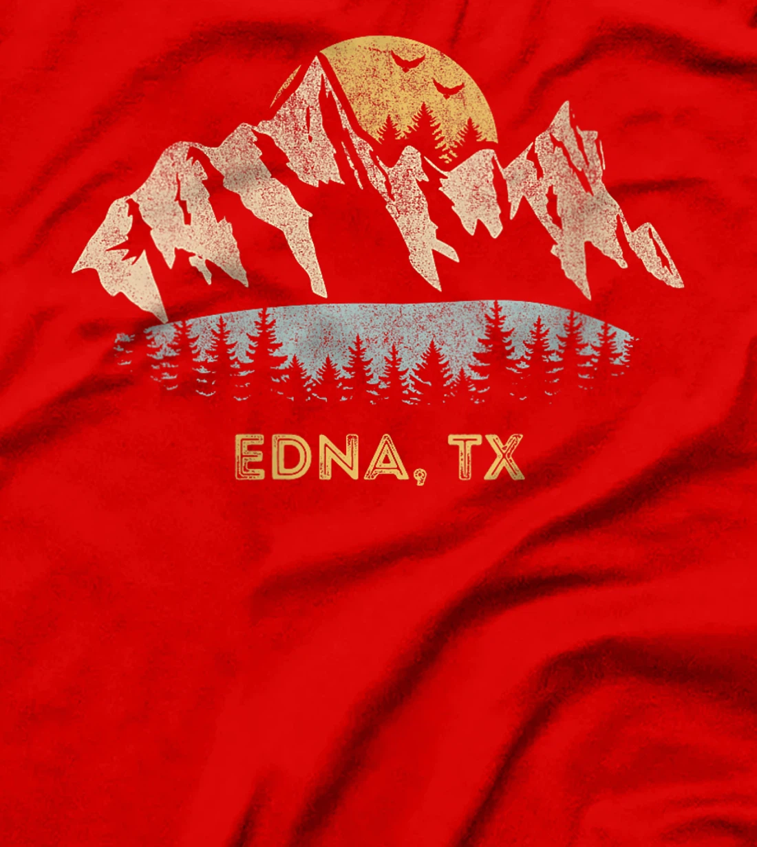 Womens Edna Texas Mountain Sunset Sunrise TX T-Shirt