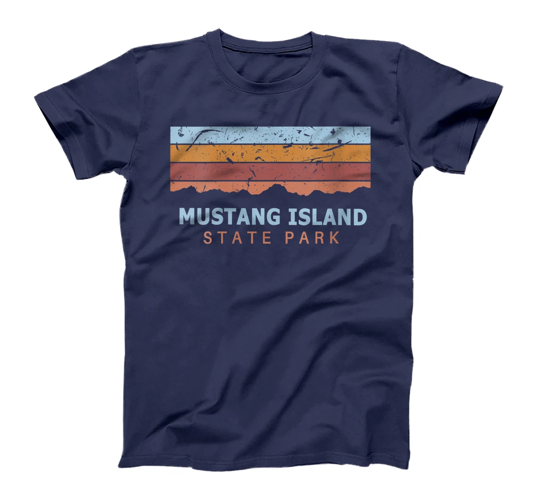 Womens Mustang Island State Park Texas Retro Cool T-Shirt