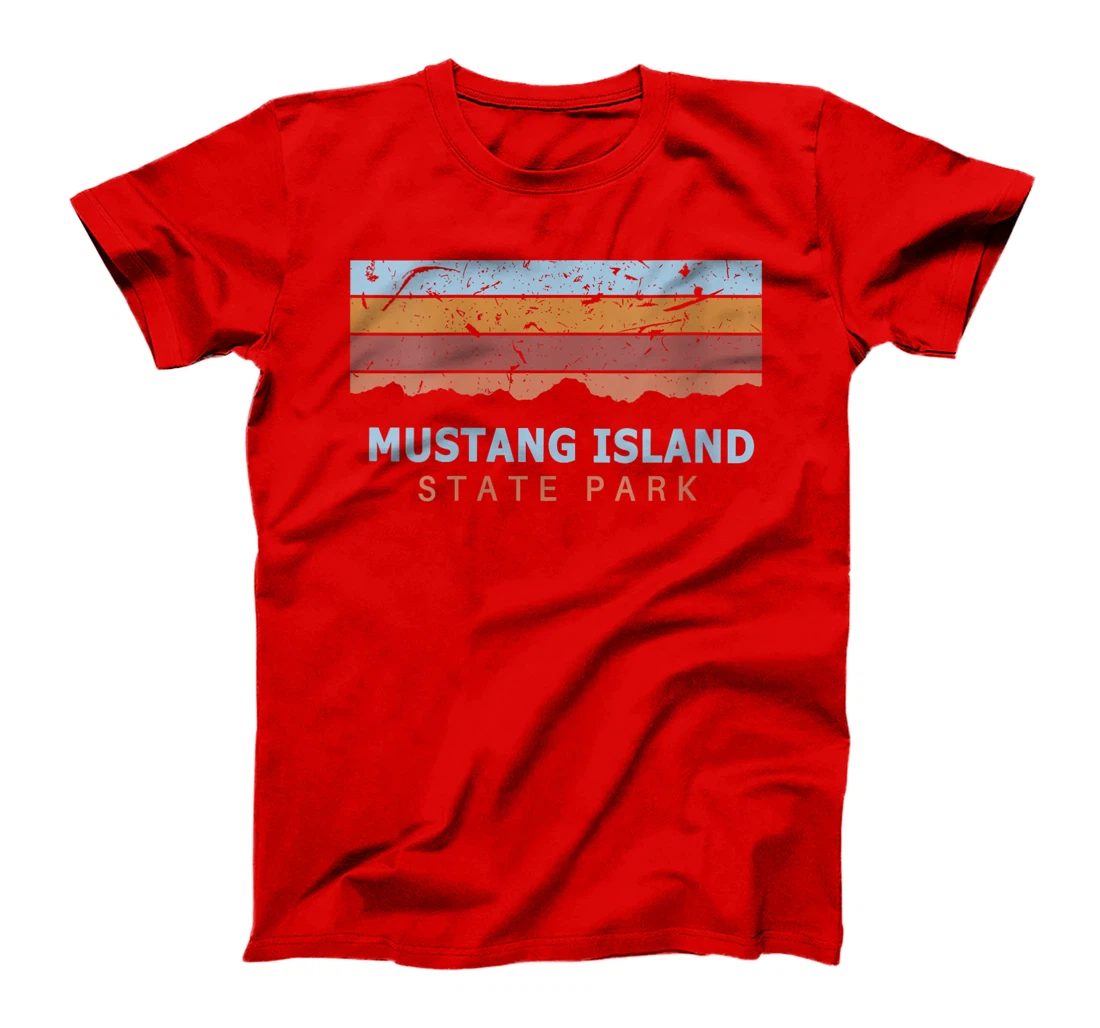 Womens Mustang Island State Park Texas Retro Cool T-Shirt