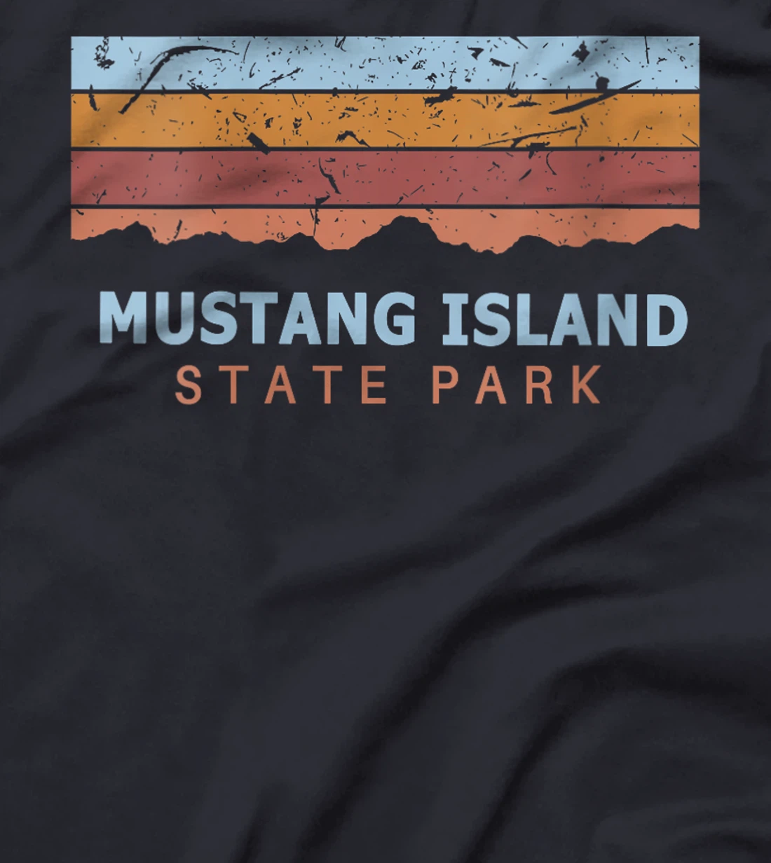 Womens Mustang Island State Park Texas Retro Cool T-Shirt