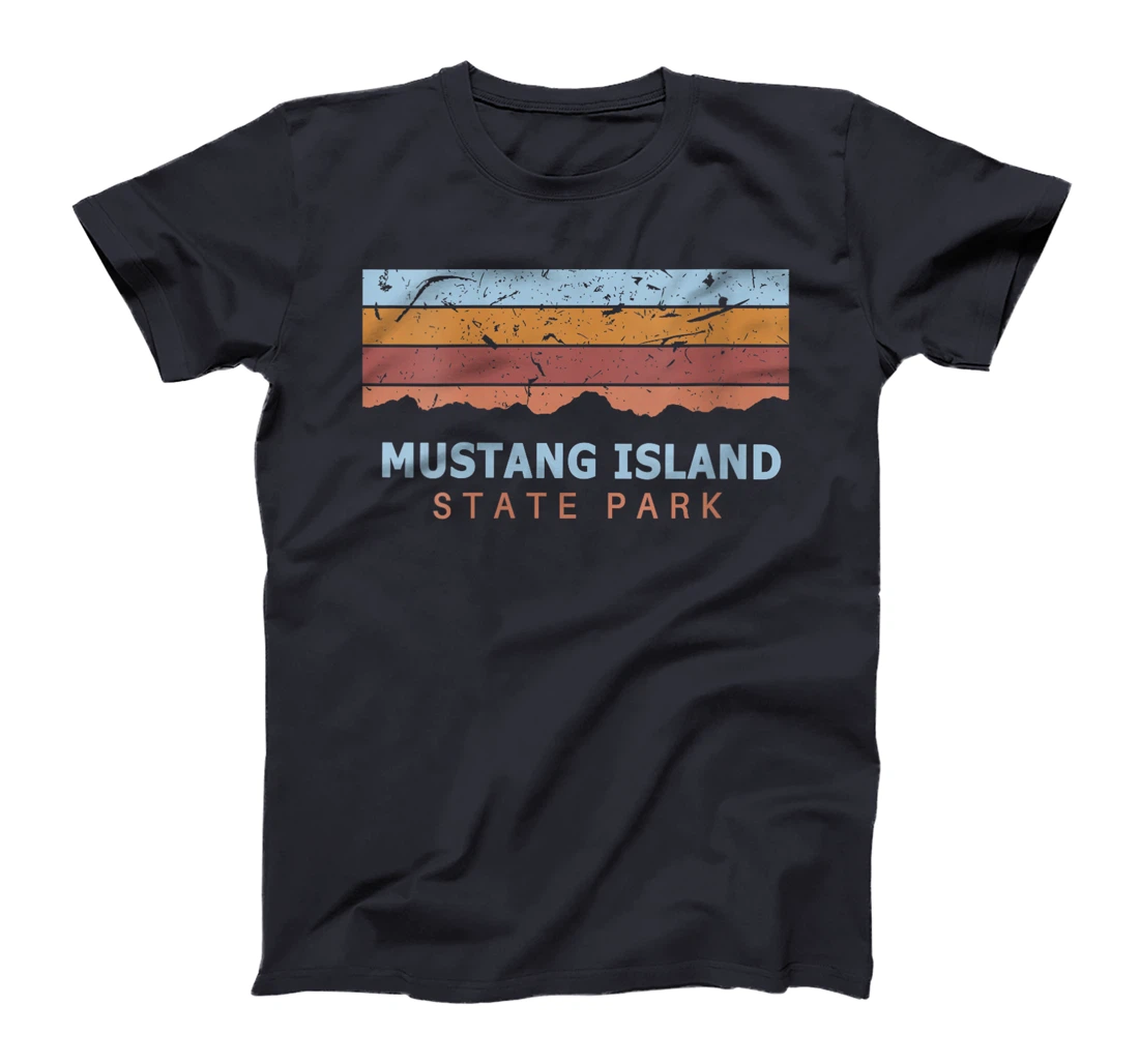Womens Mustang Island State Park Texas Retro Cool T-Shirt