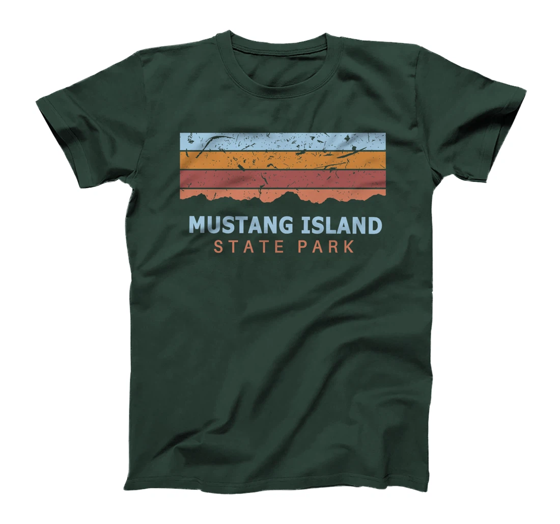 Mustang Island State Park Texas Retro Cool Premium T-Shirt