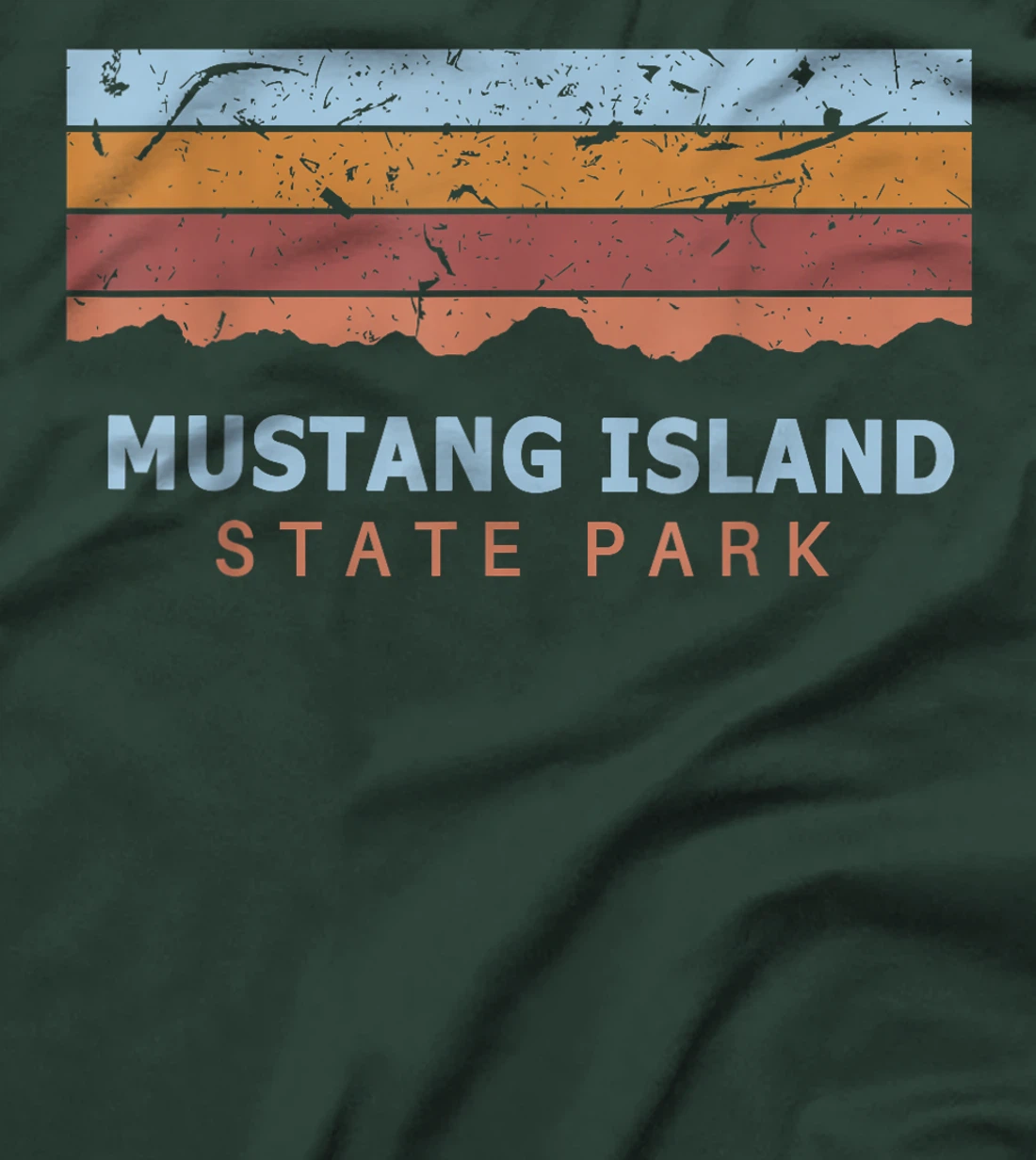 Mustang Island State Park Texas Retro Cool T-Shirt