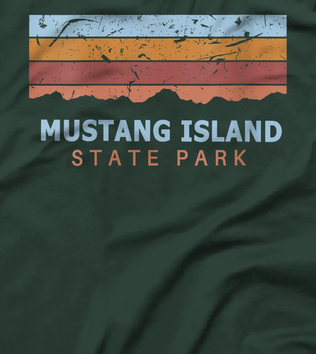 Womens Mustang Island State Park Texas Retro Cool T-Shirt