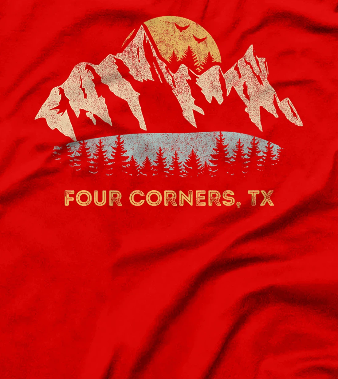 Womens Four Corners Texas Mountain Sunset Sunrise TX T-Shirt