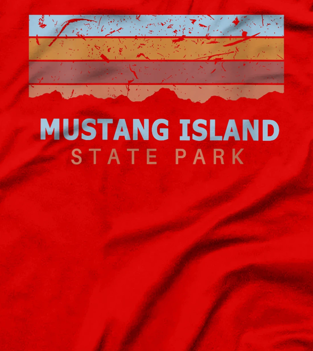 Womens Mustang Island State Park Texas Retro Cool T-Shirt