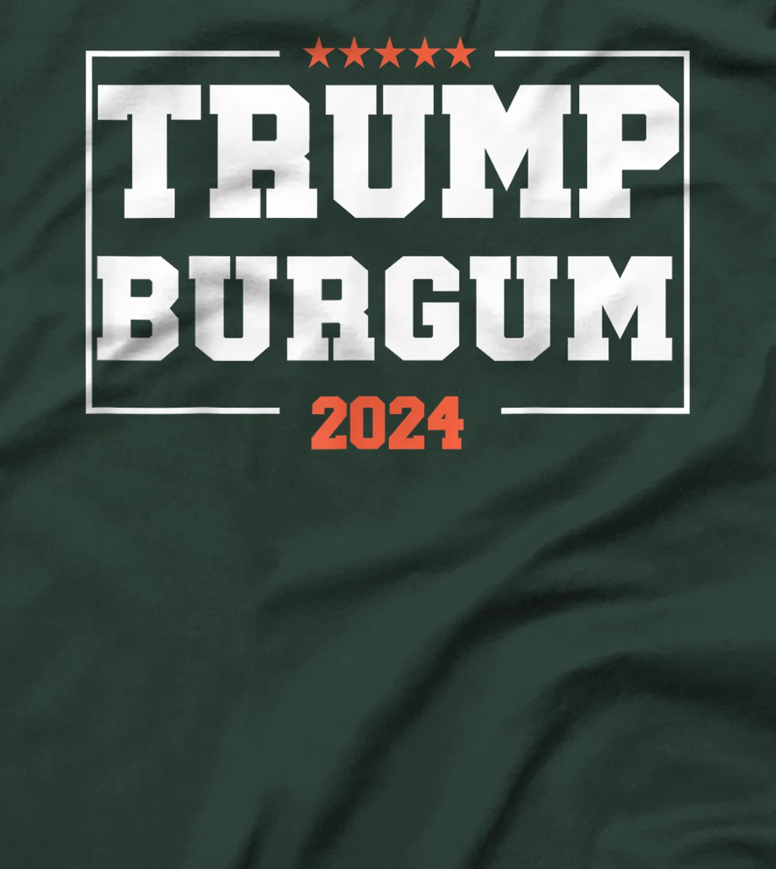 Trump Burgum for President 2024 Campaign US Election T-Shirt