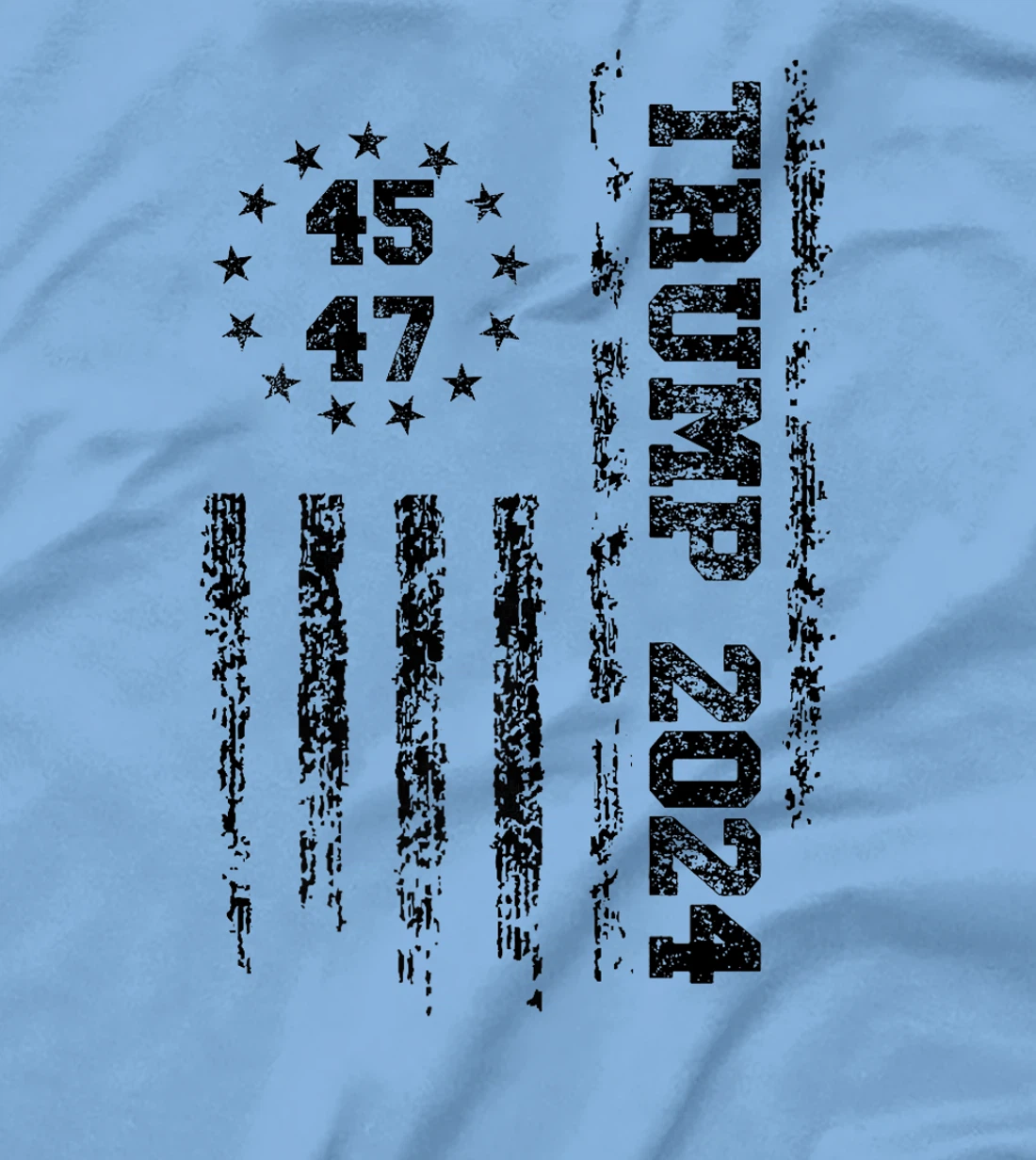 Womens 45 47 Trump 2024 American Flag T-Shirt