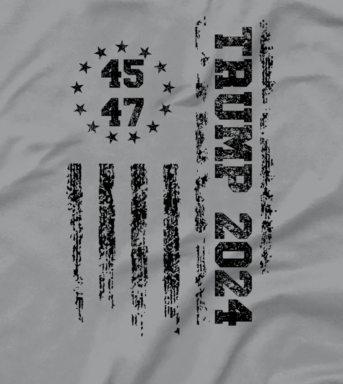 Womens 45 47 Trump 2024 American Flag T-Shirt