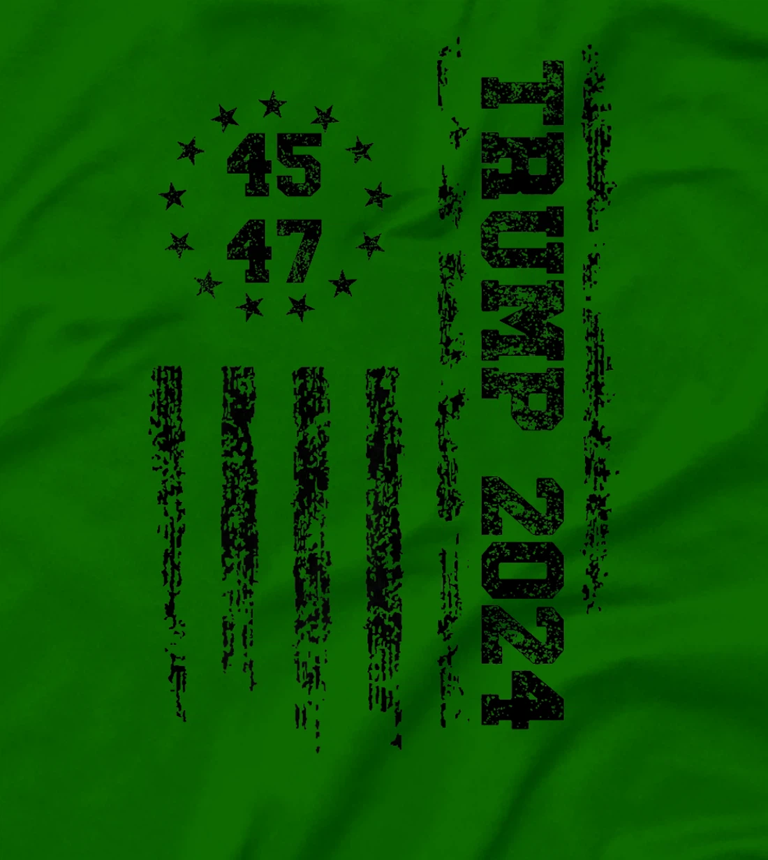 Womens 45 47 Trump 2024 American Flag T-Shirt