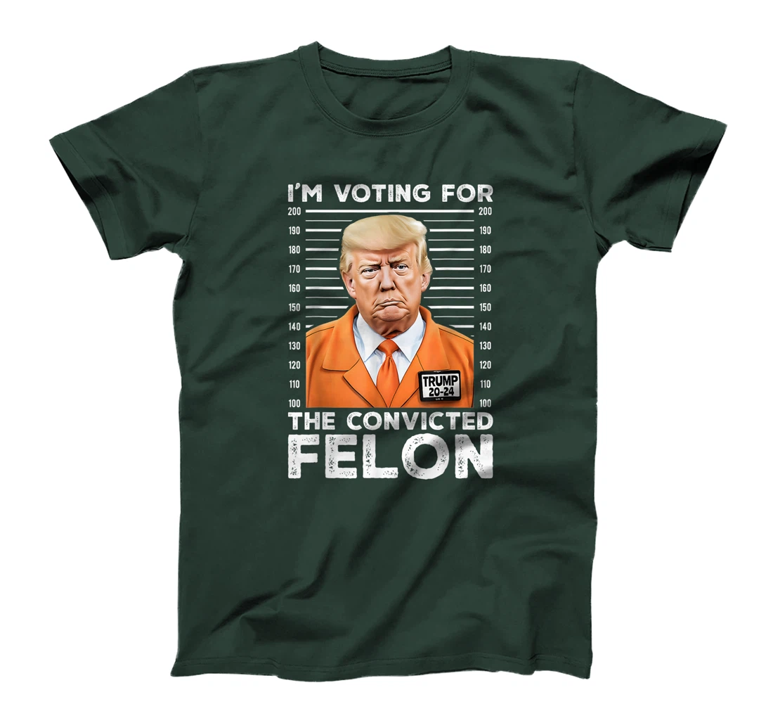 I'm Voting For Convicted Felon Trump Mugshot Orange Jumpsuit T-Shirt