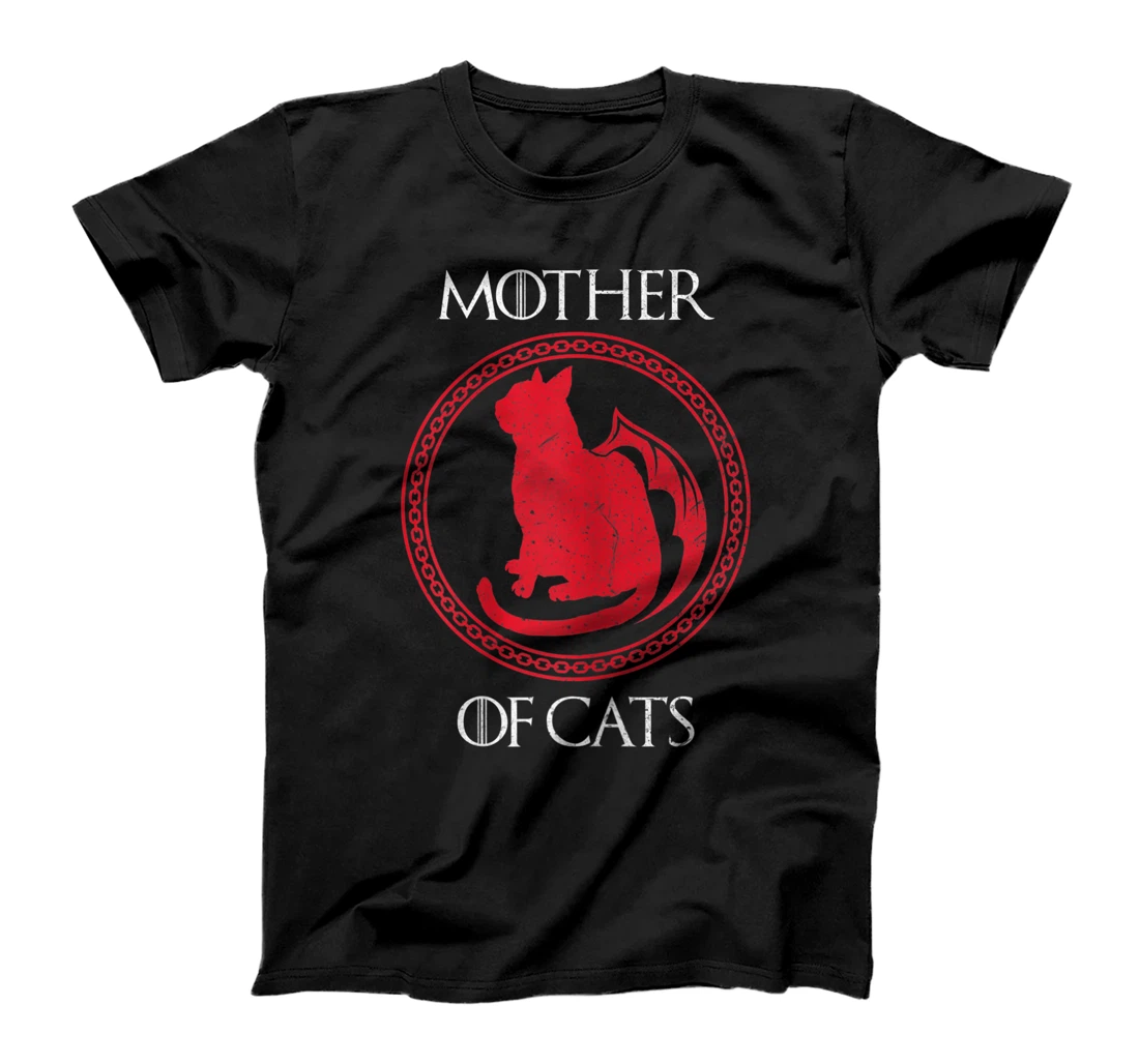 Womens Mother of Cats Kitten Funny Mama Mom-my Animal Pet Lover T-Shirt