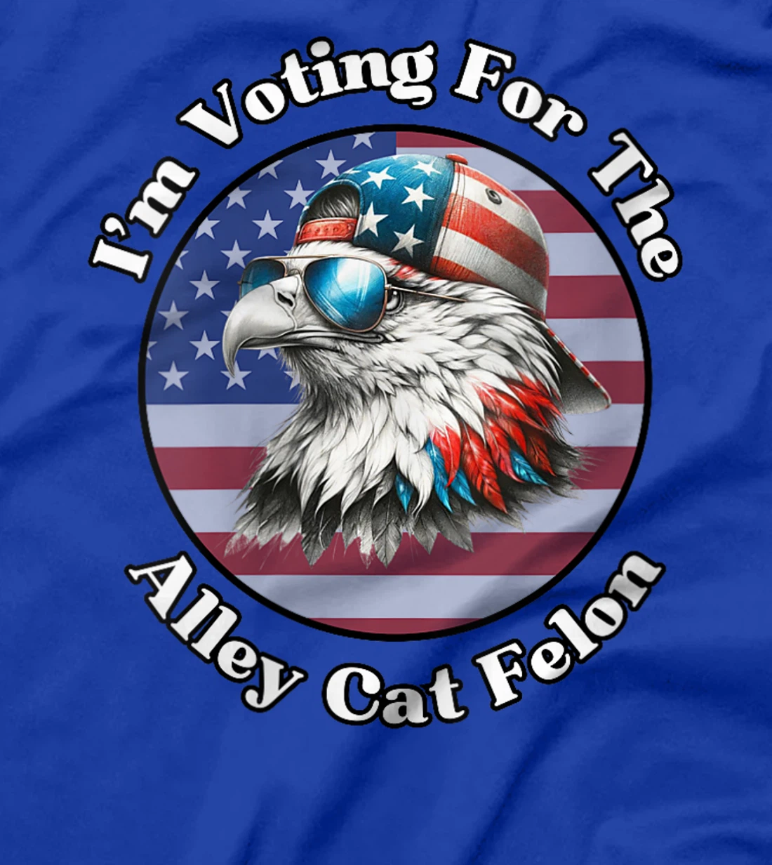 Womens Voting For The Felon Alley Cat Trump Support Bald Eagle T-Shirt